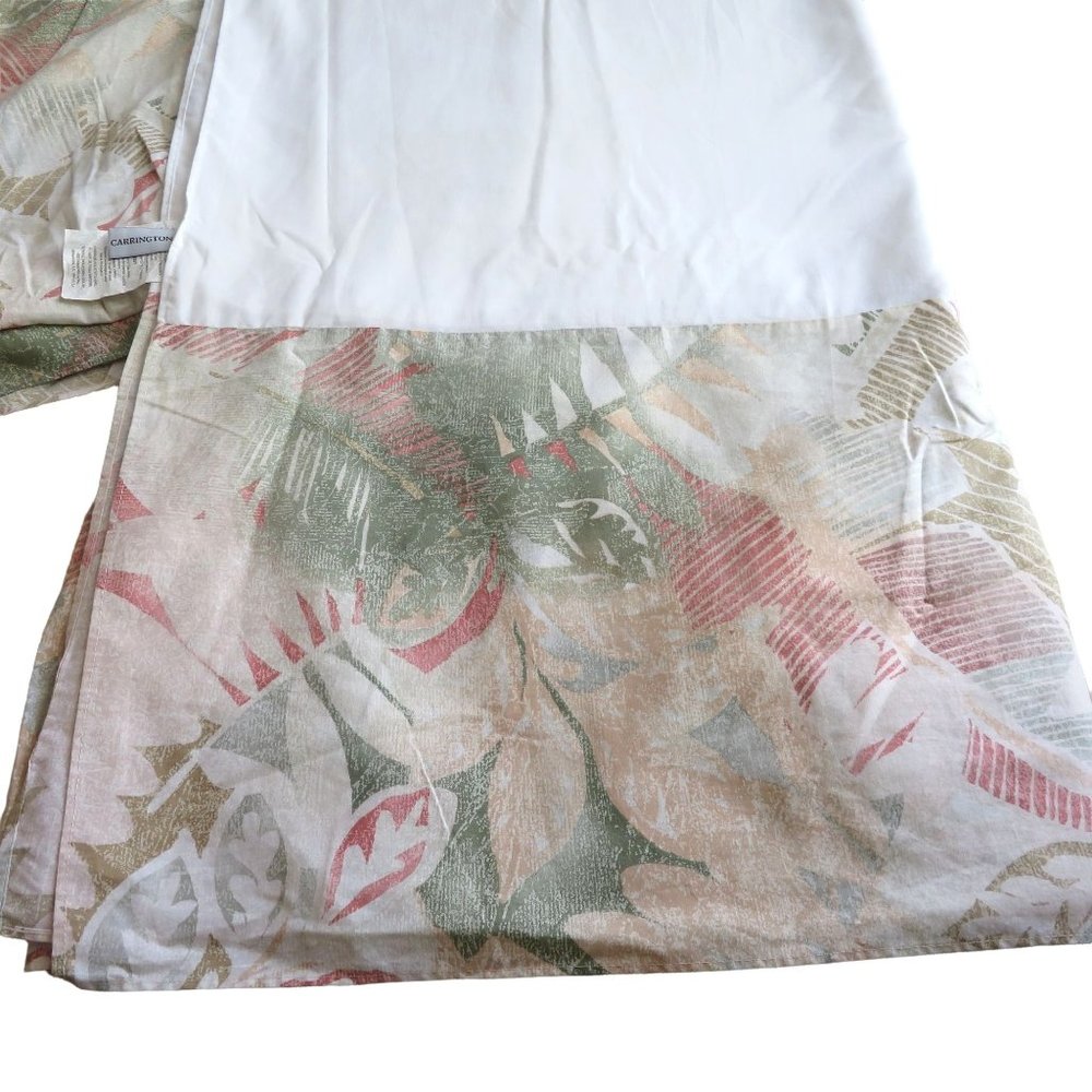 Vintage Carrington Cal King Bed Skirt MCM Abstract Floral 15.5 in Drop USA Made